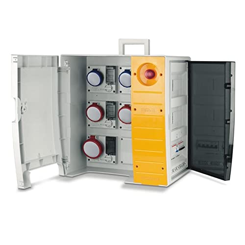 Scame mbox 3 - Cuadro obra mbox3 regleta pulsador 3 polos+neutro+tierra 30a 400v