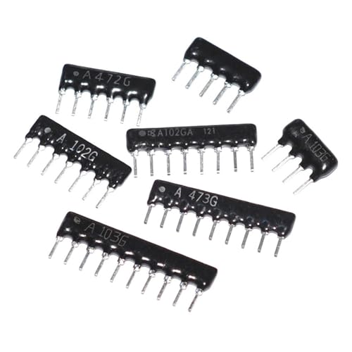TSIOHKBS 10pcs 9PIN A9P DIP9 Exclusion Network Resistor Array A560J A221J A331J A516J A563J A471J A472J A102J A103J A104J A512J A513J A9P-200R(A201J) 10pcs