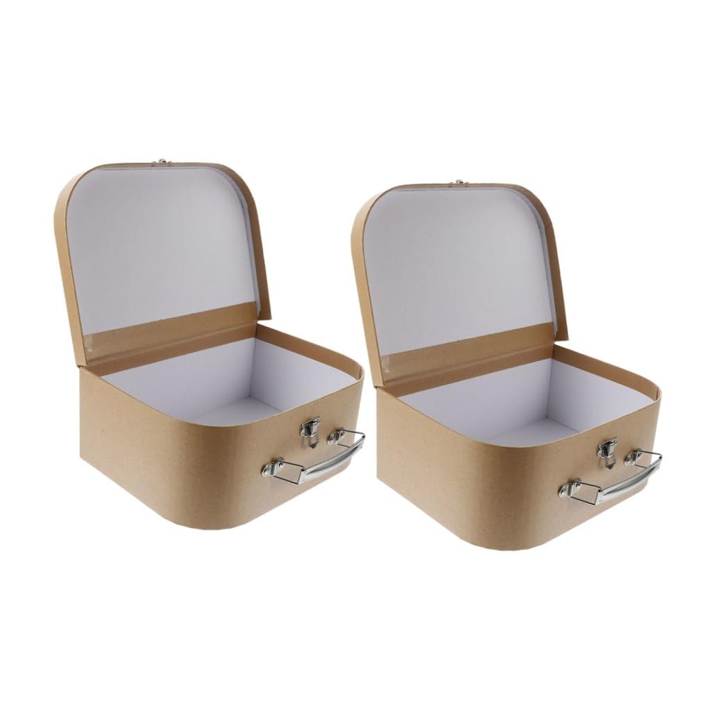 Artibetter Scatole Portaoggetti Facile da Pulire Manico in Carta Resistente Confezione 2 Pezzi Perfette per Conservare Gioielli e Decorare Comò