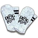 Boutique Dog Mom Crew Socks for Women - Soft Fuzzy No Slip Grip Soles - Fun Novelty Wife, Grandma,...