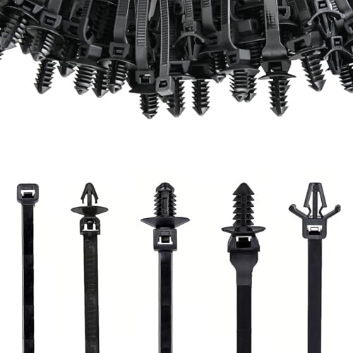 160 piezas de bridas para cables universales para soporte de coch...