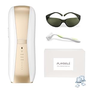 Laser Hair Removal for Men and Women, PLAVOGUE Hair Removal Safe at Home for Long-Lasting Body and Hair Removal for Underarm,Bikini and Leg,White