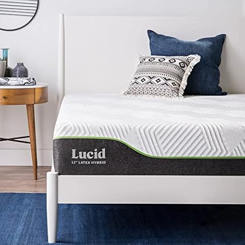 LUCID 12 Inch Latex Hybrid Mattress Cover