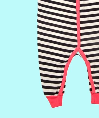 Image of Black striper sleeveless full-length bodysuit romper for baby