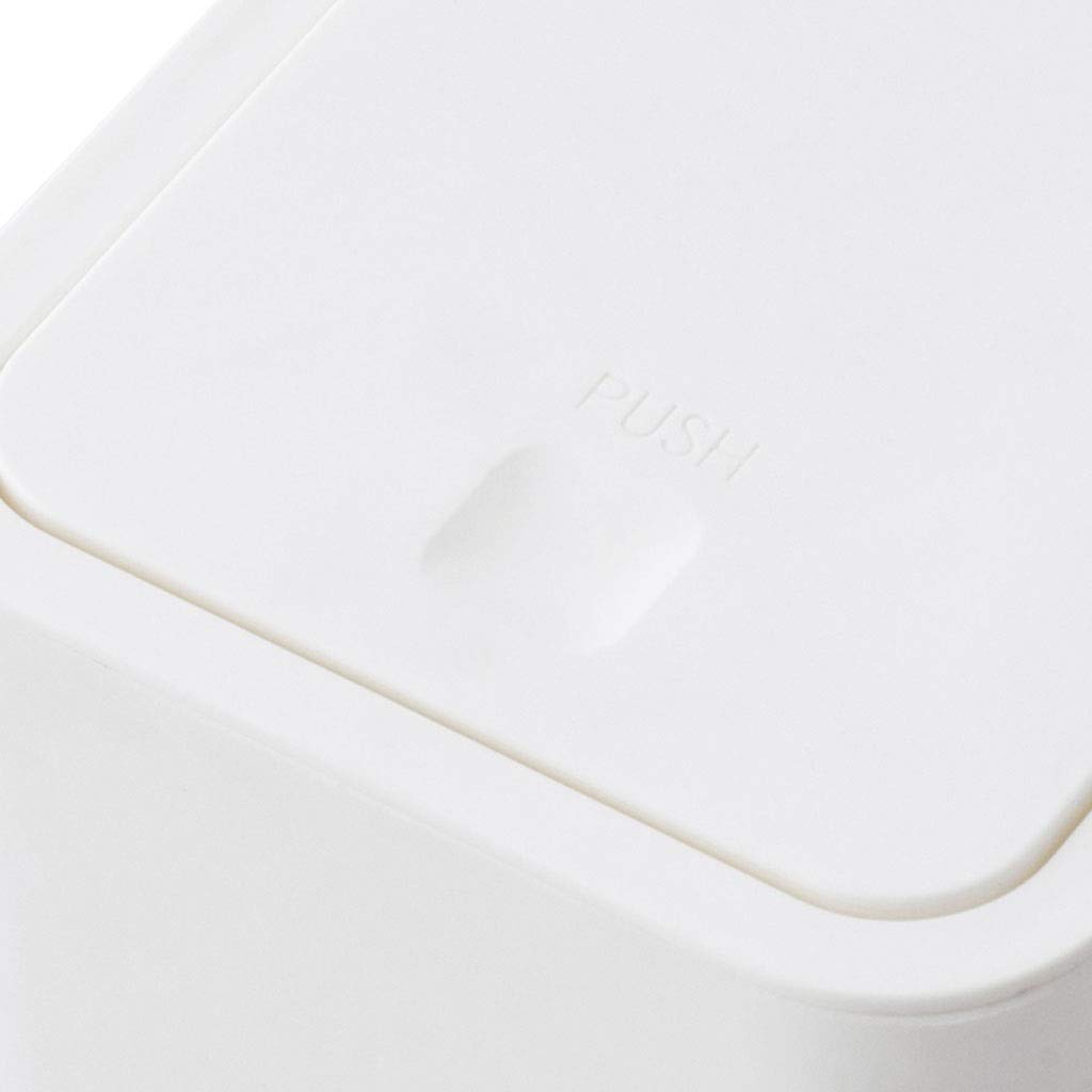 Kosz na śmieci Sturdy Plastic Case,small Office Box Made Of Durable Plastic,practical Storage Box,bathroom Living Room,kitchen Or Children's Room,white L Trash Can do segregacji śmieci