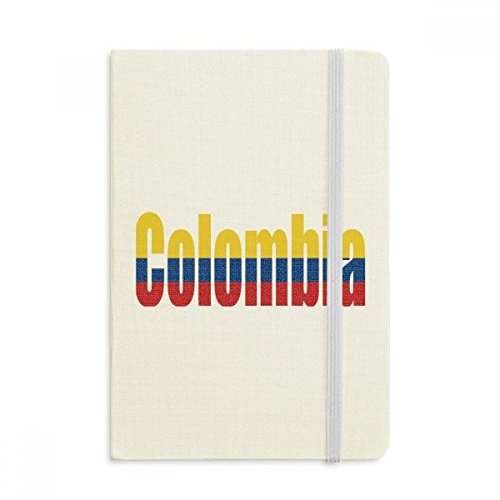 Cahier Colombie drapeau tissu haut de gamme rigide de format classique A5