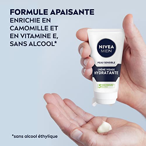 Crème Visage Homme Hydratante Peaux Sensibles Nivea Men Le Tube De 75ml - vue 6