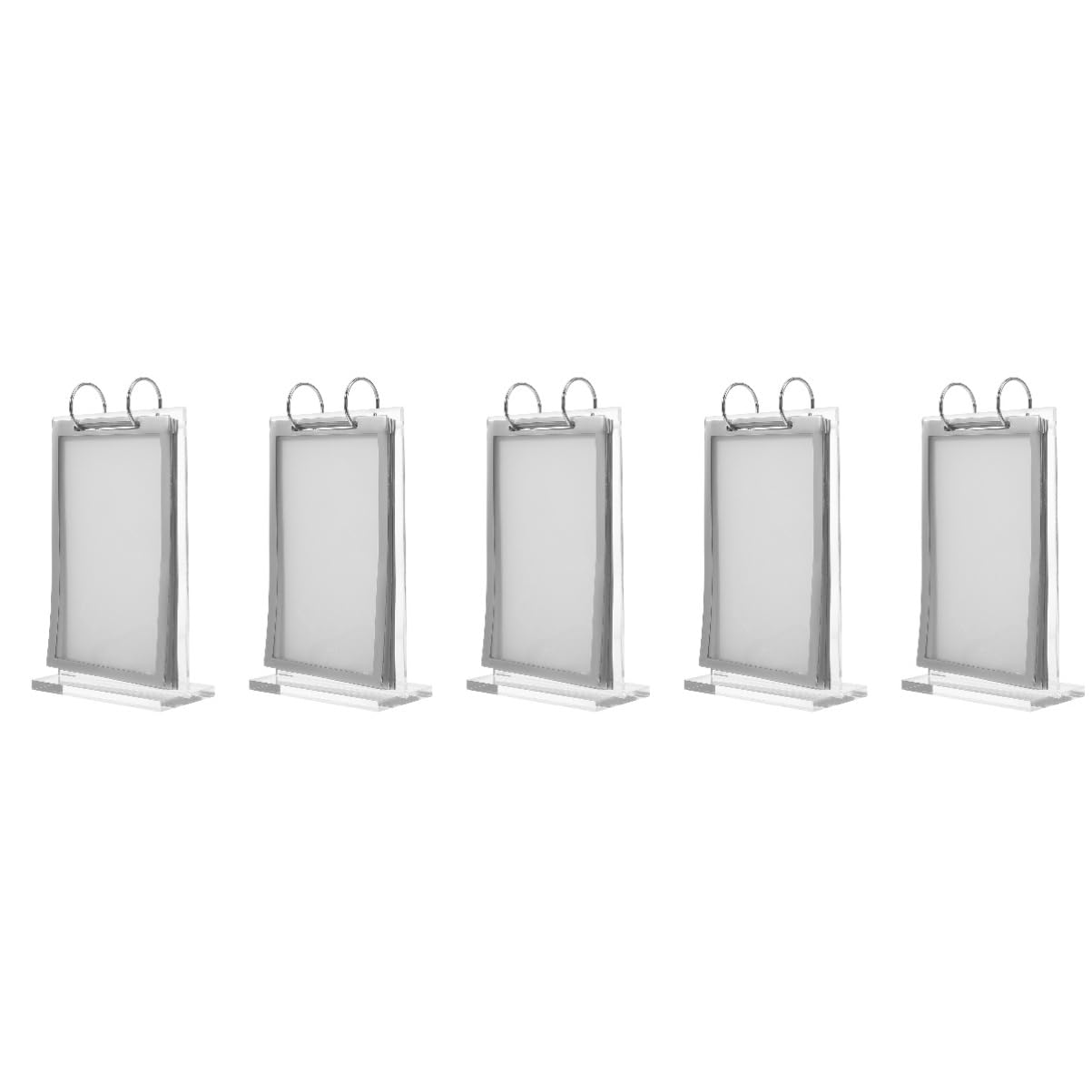Gogogmee 5pcs Desktop Menu Display Stand Flip Chart Stand for Restaurant Menu Holder Sign Paper Holder