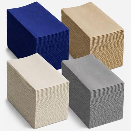 Image of 100 Pack Disposable Dinner Napkins, 4 Colors 12x17 Inch Soft | Bulk Disposable Table Napkins in Blue Gray Brown Cream, Highly Absorbent for Kitchen Dining Events, Weddings Party Supplies
