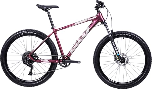 Image of United Detroit 4.2 27.5T Mountain Bike - 10-Speed Shimano Deore, SR Suntour XCM HLO Suspension, Shimano MT200 Hydraulic Disc Brakes - (Prismatic Red)