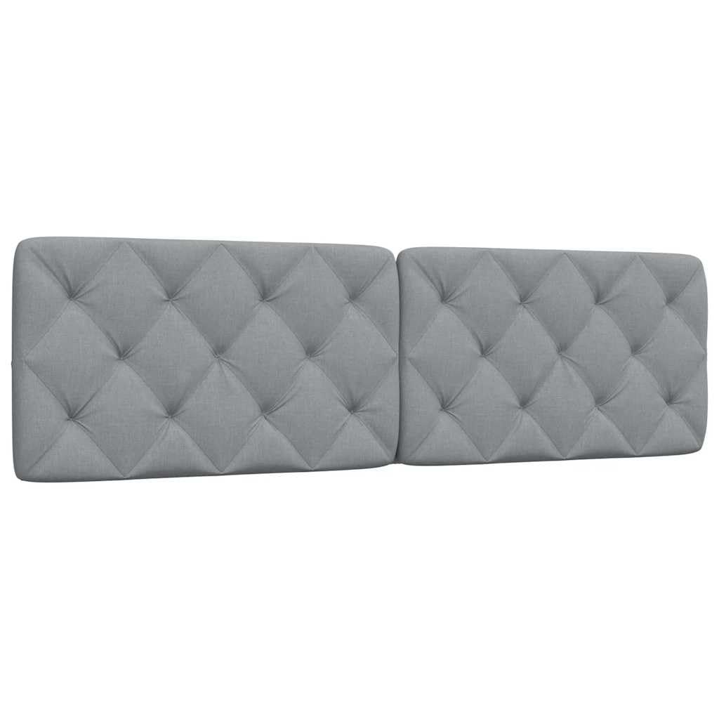 vidaXL Cabecero de Cama Acolchado Tela Gris Claro 180 cm