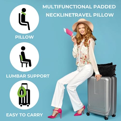 Almohada inflable tubular grande para viaje portátil miniatura 7