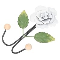 Luxshiny Wall-Mounted Flower Shape Key Hook Premium Decorative Storage Hanger for Home Bathroom -Saving Design Smooth for Keys Hats Towels More