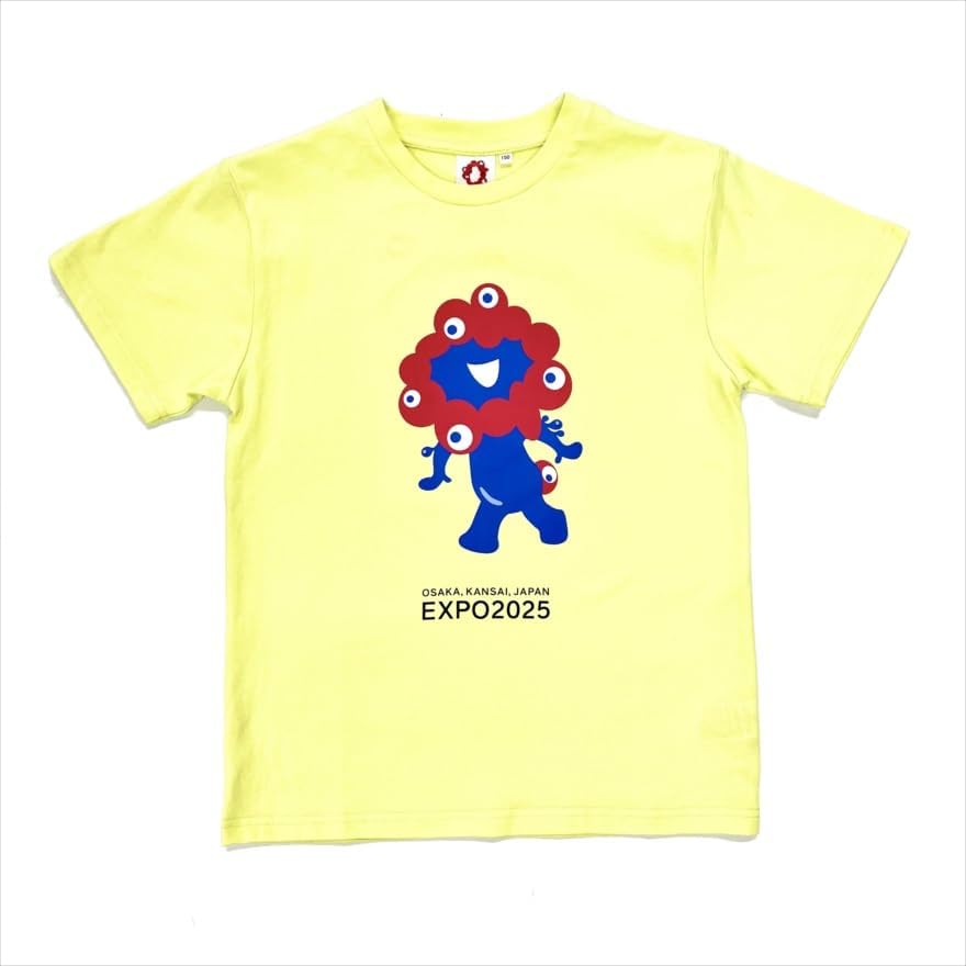大阪関西万博　EXPO2025 ミャクミャク　Tシャツ　プリントTシャツ　表情 EXPO2025ミャクミャク【くまモン】半袖Tシャツ笑笑ブラックM