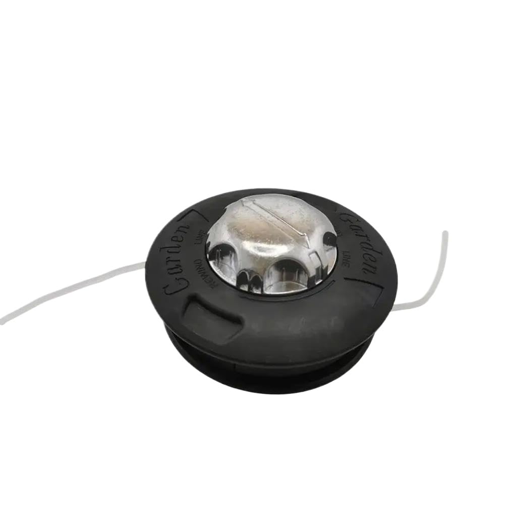 Bobine universelle M10 en aluminium et Nylon pour tondeuse à brosse, 2 lignes de tête de coupe, fil de ligne, scie à cordes, débroussailleuse de jardin, Compatible avec les tondeuses à brosse(B)