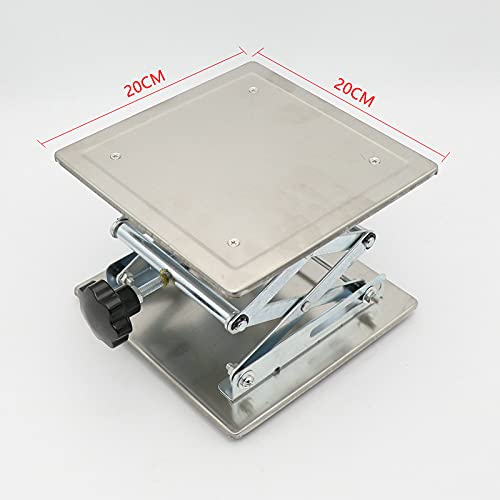 200x200MM Stainless Steel Router Lift Table Woodworking Engraving Lab Lifting