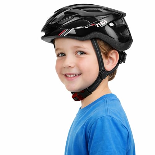 Image of Tyka Cycle Helmet | Adjustable Protective Helmet for Cycling, Skating & Scootering | Lightweight Breathable Multi-Sport Helmet with Safety Padding for Boys & Girls (Black, Medium (50-54 cms))