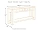 Signature Design by Ashley Gavelston Rustic Sofa Table with 4 Drawers and Lower Shelf, Weathered Black