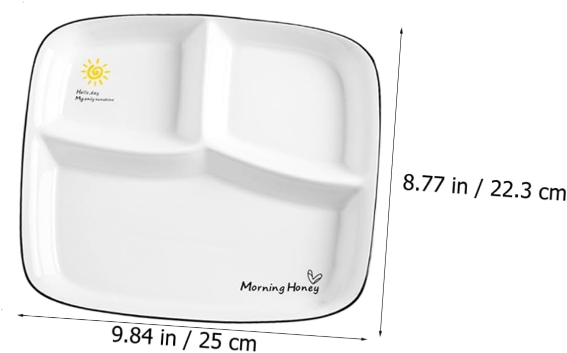 Practical Ceramic Dinner Plate Breakfast Plate White Serving Platter Safe for Daily Use
