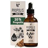 beegut BIO Propolis Tropfen Tinktur mit 20% BIO Propolis Extrakt, wertvolle Polyphenole, zur natürlichen Pflege der Haut uvm, nachhaltige Verpackung