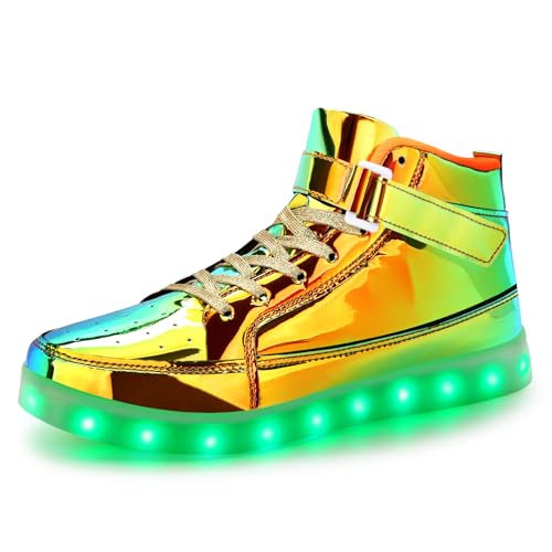 Image of Light Up Shoes Men Women LED Shoes USB Charging Adult High Top LED Sneakers Glow in The Dark Footwear for Dancing Party Festivals Festivals