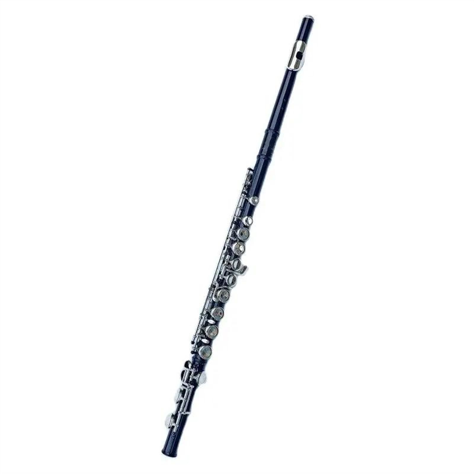 Professionale Flauto Traverso Flauto Nero A 16 Fori, Chiave Chiusa, Più Chiave E, Tono C. Flauto Da Concerto Placcato In Nichel Con Custodia