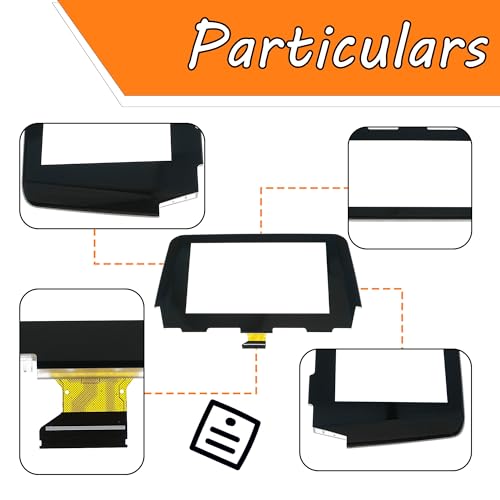 Image of Touch Screen Digitizer Replacement 50-PIN,Anti-Glare Glass Touchscreen | No Whitening or Fogging,Compatible for 2017 2018 2019 Mazda 6,Radio Screen,Replace#GRT7611J0,(50-PIN)