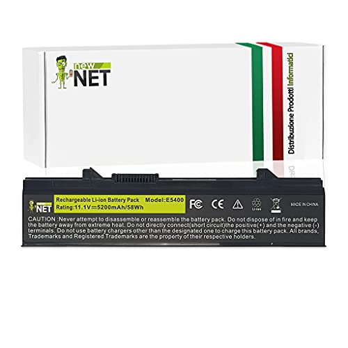 Chimica Ioni di Litio BATTERIA NEWNET PER DELL 10.8-11.1 V 5200 mah Batterie compatibile con i seguenti modelli di PC DELL LATITUDE E5400 E5500 E5410 E5510