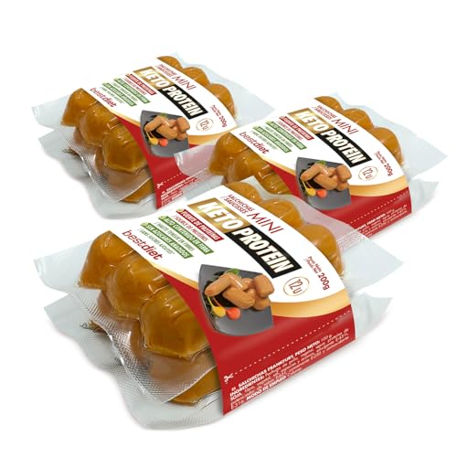 Keto Protein Bestdiet - Mini Salchichas de Pollo Proteicas Keto - Pack de 36 Unidades (3 Paquetes) de 200g - Bestdiet