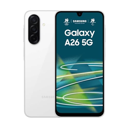 Samsung Galaxy A26 5G, Smartphone con Funzioni intelligenti, 3 anni di Garanzia del produttore, Display Super AMOLED 6.7”, 6GB RAM, 128GB, 5.000 mAh, memoria espandibile, White [Versione Italiana]