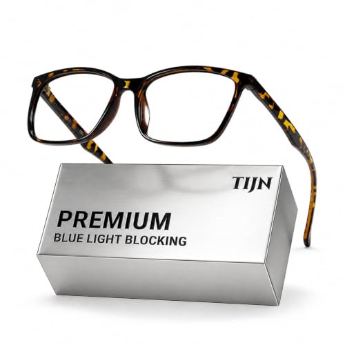 Image of TIJN Sleep Glasses for 99.9% TR90 Blue Green Light Blocking Dual AR Coatings Red Lens for Computer Gaming Reduce Eyestrain