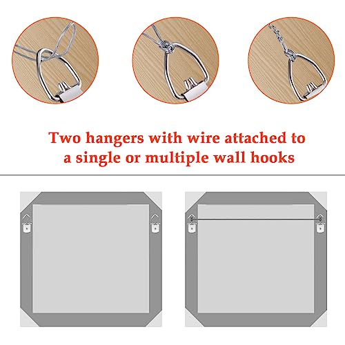 Image of SDTC Tech Picture Wire Hanging Kit Supports Up to 40lbs with D-Rings, Wall Hanging Hooks, 50ft Stainless Steel Wire Rope, Level, Aluminum Crimping Loop Sleeve & Screws for Painting Photo Mirror Frame