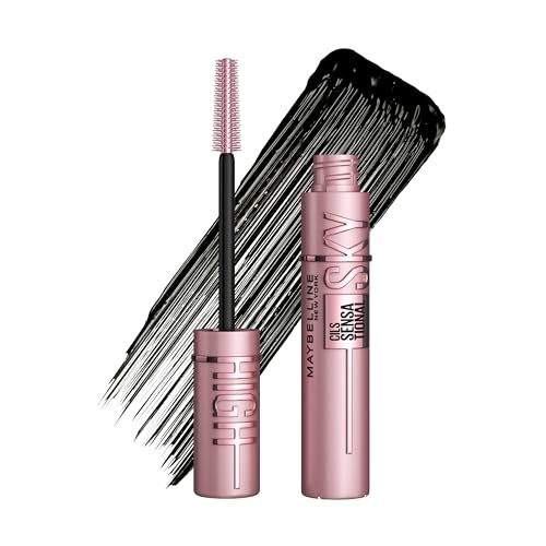 Maybelline Mascara, Lash Sensational Sky High Volumizing & Thickening, Eyelash Lengthening, Flake-Free Formula, Washable Mascara Infused with Bamboo Extract, Full Volume Mascara, Colour: Black