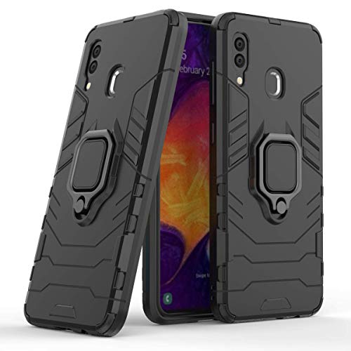 Samsung Galaxy A30/Galaxy A20 Case, ZCHENG [2 in 1] 360-degree Rotating Bracket, Mixed Heavy-Duty Double-Layer Protective Cover Case ï¼Œfor Samsung Galaxy A30/Galaxy A20(Black)