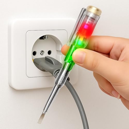 Image of (3PC) Quickly Detect Wiring Faults Electrical Current Pen 70-250V AC Voltage Tester Non-Contact Power Detector Pen Line Fault Plug Tester Electrical Circuit for LED Indicator Built in Screwdriver