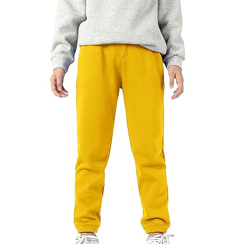 Kids Unisex Cotton Sweatpants Drawstring Plain Jogger Pants for Boys Girls Soft Pull-on Athletic Bottom Baby Boys Pants4