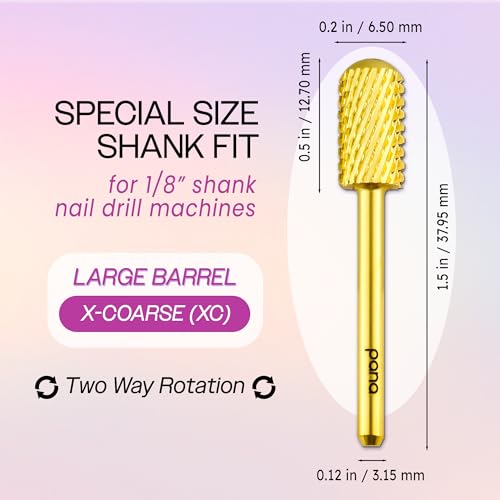 Broca de carburo para manicura PANA 1/8 pulg extra gruesa miniatura 4
