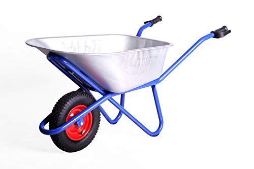 Kelberg Schubkarre AGRO 130L Gartenkarre Bauschubkarre Luftbereifung verzinkte Stahlwanne pulverbeschichtet Stahlrohrrahmen