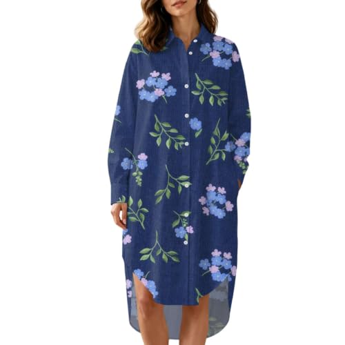 Robe Décontractée Fluide et Légère Anti-Chaleur Style Bohème à Manches Longues