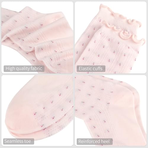 Image of Women's Cute Crew Socks, Casual Athletic Cotton Bowknot Cherry Calf Novelty Socks for Women