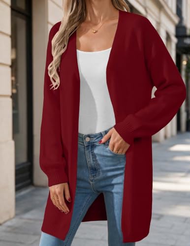 Image of Oversized Long Cardigan Sweaters for Women Cute Heart Fall Coats Outfits