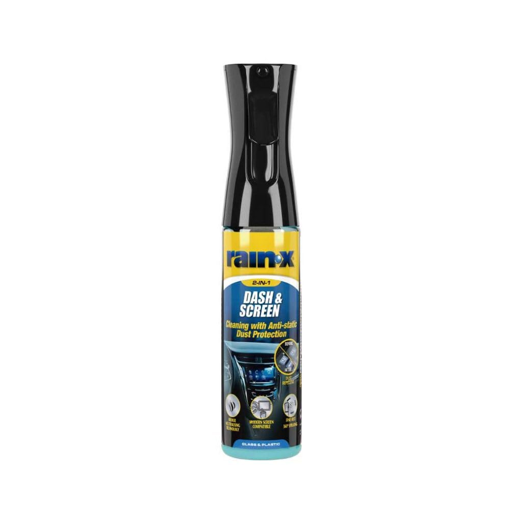 Dash & Screen Cleaner & Protectant - Streak-Free & Grease-Free Cleaning for Glass, Plastic & Screens - Anti-Static Effect Repels Dust - Odour Neutralizing Technology for Fresh Interior - 300ml