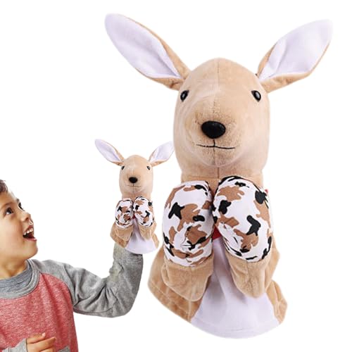 Marionnette en peluche animal de boxe sonore interactif