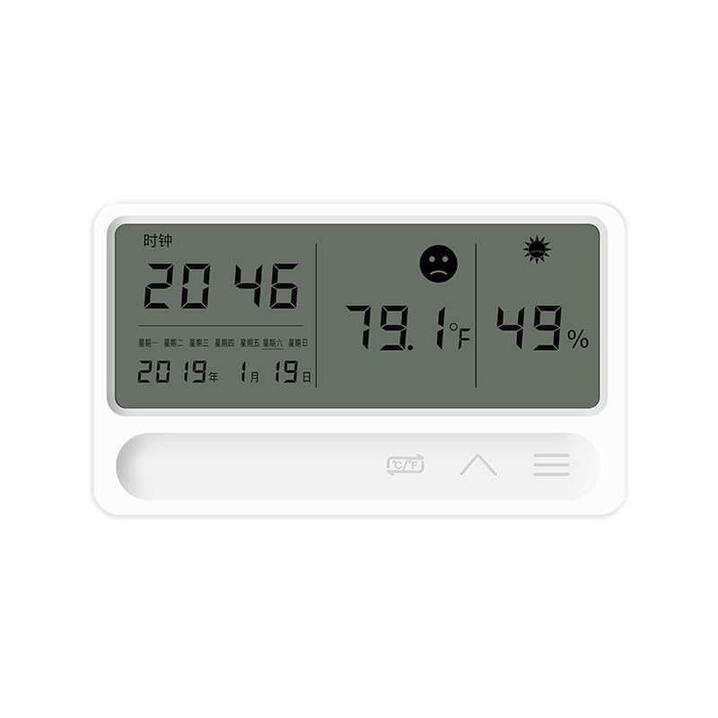 Wall Mounted Indoor Temperature Humidity Meter for Household Use with Digital Display of Time Air Detection