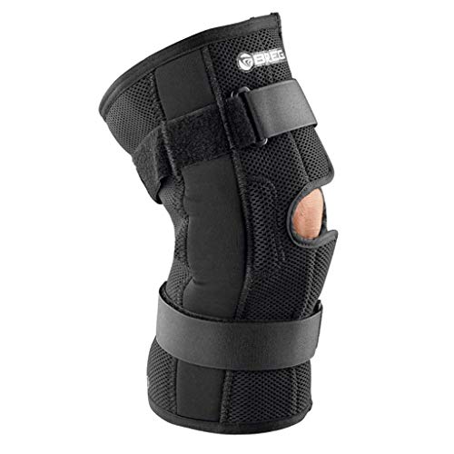 Breg Wraparound, Open Back, Economy Hinged Knee Brace, Airmesh or Neoprene (Airmesh Material, Large)