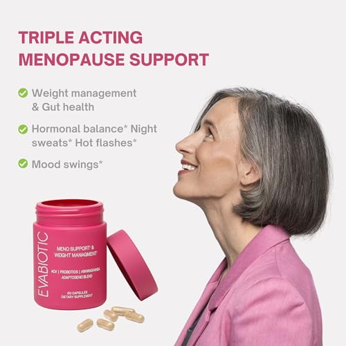 Complete Menopause Vitamins - Ashwaghanda, Probiotics, ACV for Weight Management, Hot Flashes, Night Sweats, Bloat, Hormone Balance - Vegan 60 Caps Menopause Supplements for Women Non-GMO - Image 4