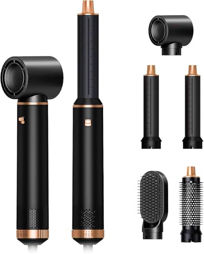 JINYAWA 5-in-1 Blow Dryer Brush & Air Styler Complete Set: Hair Dryer Brush, Hot Air Brush, Air...