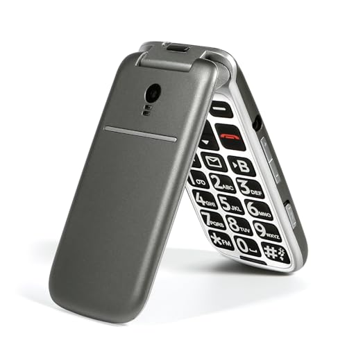 4G Volte Flip Mobile Phones Unlocked for Seniors, Big Buttons Cel...