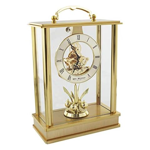 Widdop Gold Tone Skeleton Movement Mantel Clock Cover