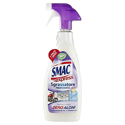 Smac Express - Dégraisseur universel parfumé à la lavande, nettoyant spray multisurface avec action dégraissante et technologie zéro halos, 650 ml